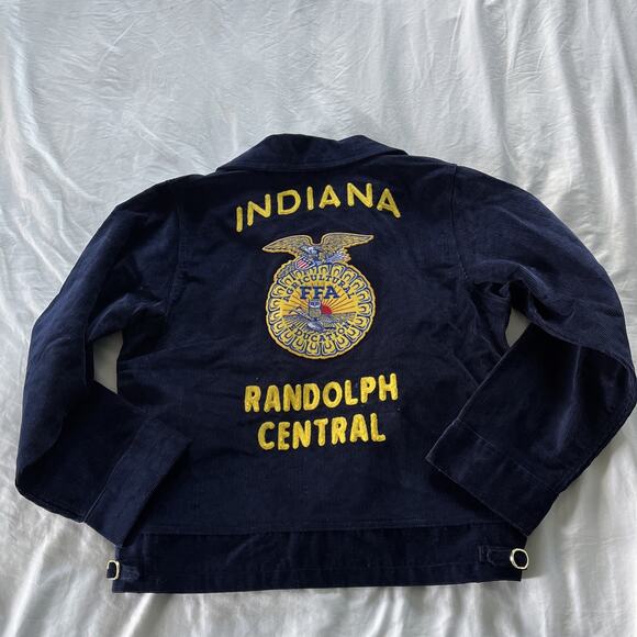 Vintage 1928 FFA Agricultural Corduroy Jacket Indiana Randolph Central Sz 36(M) - Picture 12 of 16